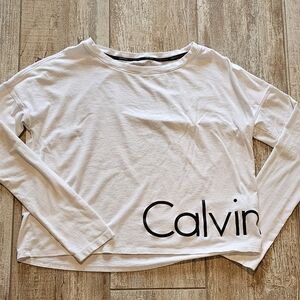 Calvin Klein Women's White Long Sleeve Top